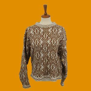 Vintage Seychelle Wool Knit Pattern Sweater M